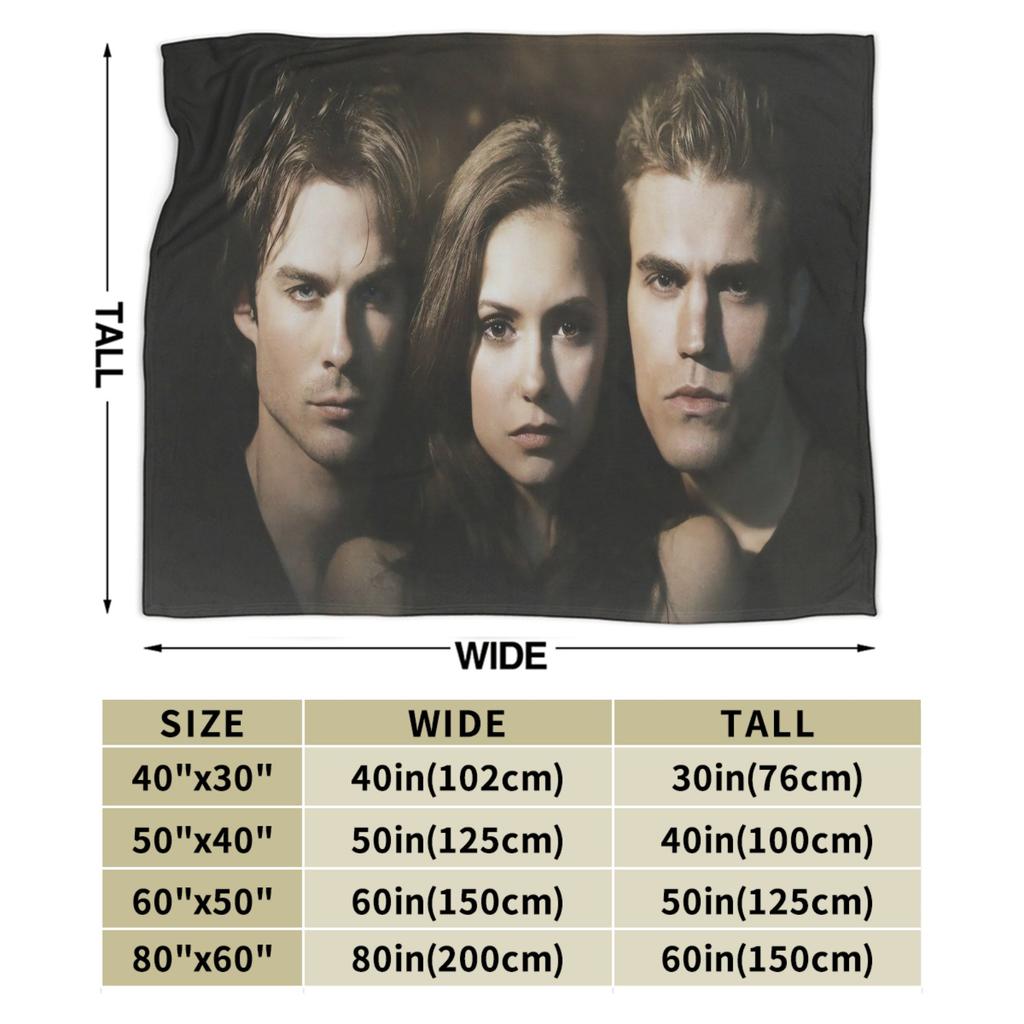 Soft Warm Blanket Decorative The Vampire Diaries Bedding Throws Flannel Bedspread For Couch Bed Pattern Sofa Bed Cover