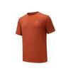 Training Short Sleeve Knit Shirt Summer Sports T-Shirt Men Tops Tea-Brown Orange 952627106-3