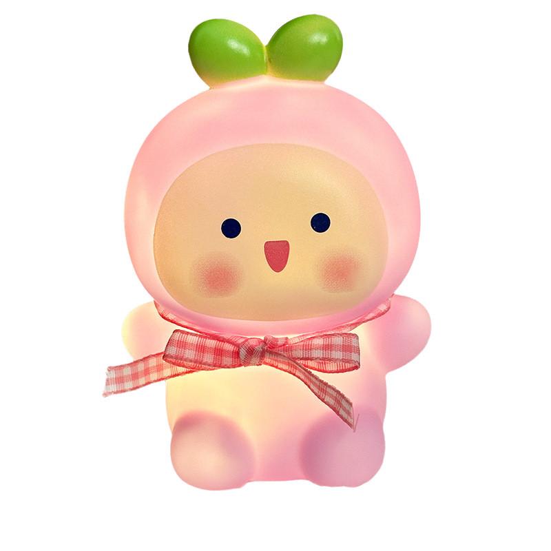 Night Lamp Warm Light Compact Cartoon Cute Rabbit Shaped Powered Battery