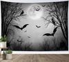 Halloween Hut Pumpkin Image Tapestry Halloween Decoration Party Background Wall Room Decoration Festival Home Decoration
