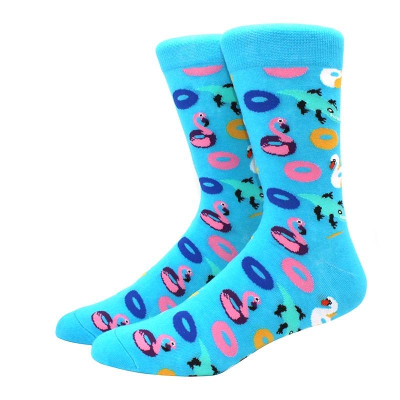 Herren mehrfarbig bedruckte Früchte, Essen, Damensocken, lustig, Skateboarden, Hip-Hop, Tiere, Socken