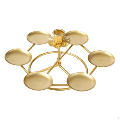 Candélabre Bougeoir Art du Fer Ornement Vintage Rétro Porte-Bougie à la Lueur des Bougies pour Cheminée
