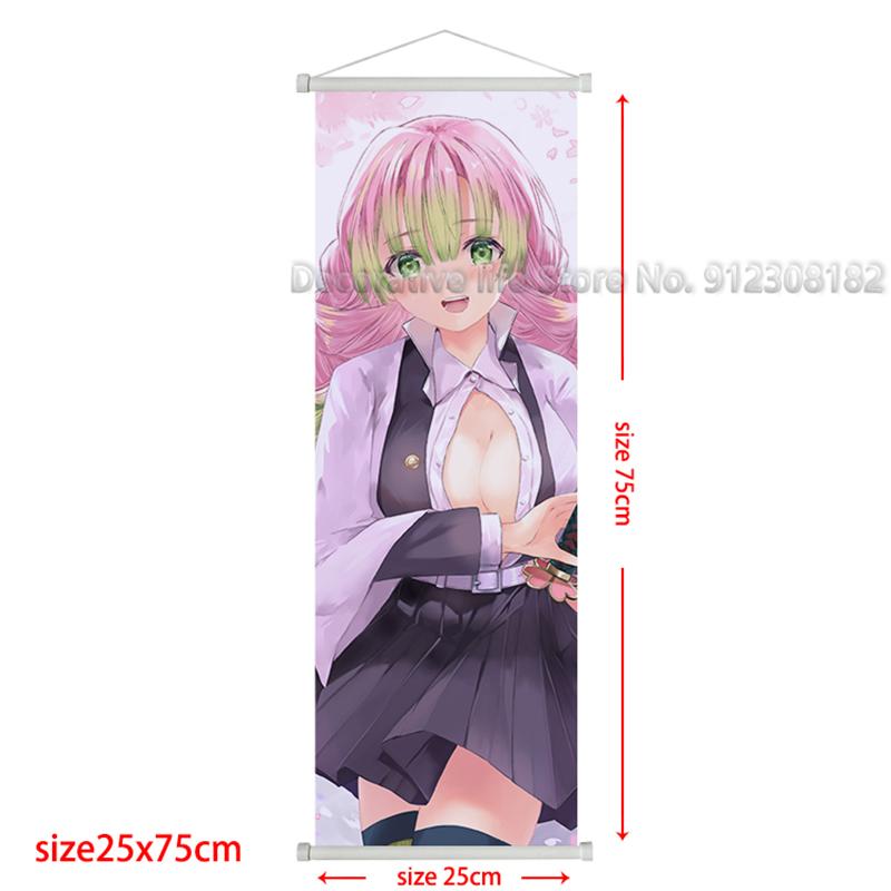 Demon Slayer Scroll Poster Kamado Tanjirou Canvas Painting Nezuko Classic Wall Art Pictures for Living Room Home Decoration