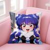 Anime Funny RRRanma Cushion Cover Pillow Case Soft Skin Friendly Fabric Comfort  Concealed Zipper