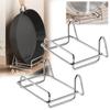 Space Saving Countertop Cookware Rack Vertical Pot Lid Drying Rack Durable Pot Rack