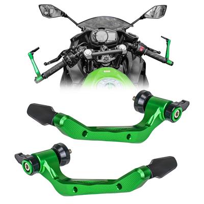Motikvans Nakładki na kostki CNC Aluminium Części niestandardowe dla Kawasaki Ninja Zielone osłony, Osłony, Handbary, 400/Z400,