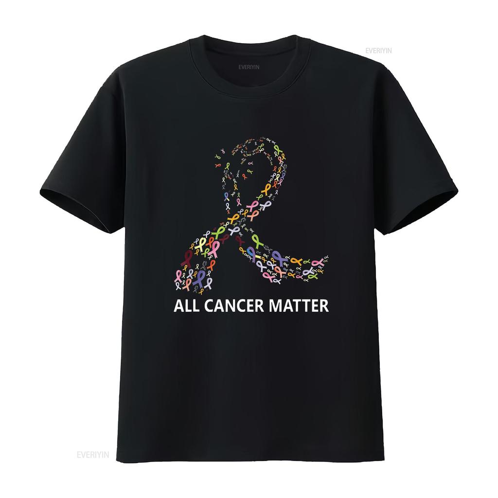 Unisexs T Shirt All Cancer Matters Awareness Saying World Day Black 2xl Vintage Washed Streetwear Unisex Homme Designer Clothes
