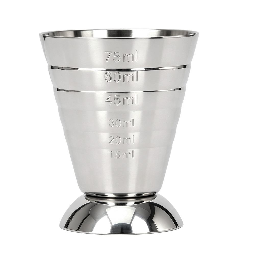 High Accuracy Cocktail Jigger 304 Stainless Steel Kitchen Measuring Cup Bar Measuring Cup  Home серебряный