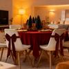 Christmas Burgundy Velvet Chair Sashes 11.8" X 29.5" Chair Bow Tie Back for Christmas Banquet Home Wedding Event Party Decoration