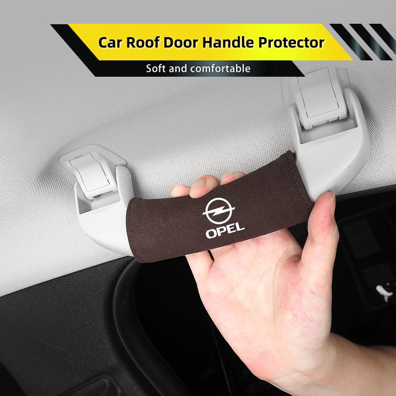 Car Handle Protection Gloves Roof Rails Soft Leather Protective Covers Imitation For Opel Corsa Astra Insignia Vectra Zafira lce033