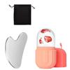 Ice Face Roller & Stainless Steel Gua Sha Tool Set, Facial Massager Ice Roller Skin Care Tool Beauty Set Lifting Contouring Tool
