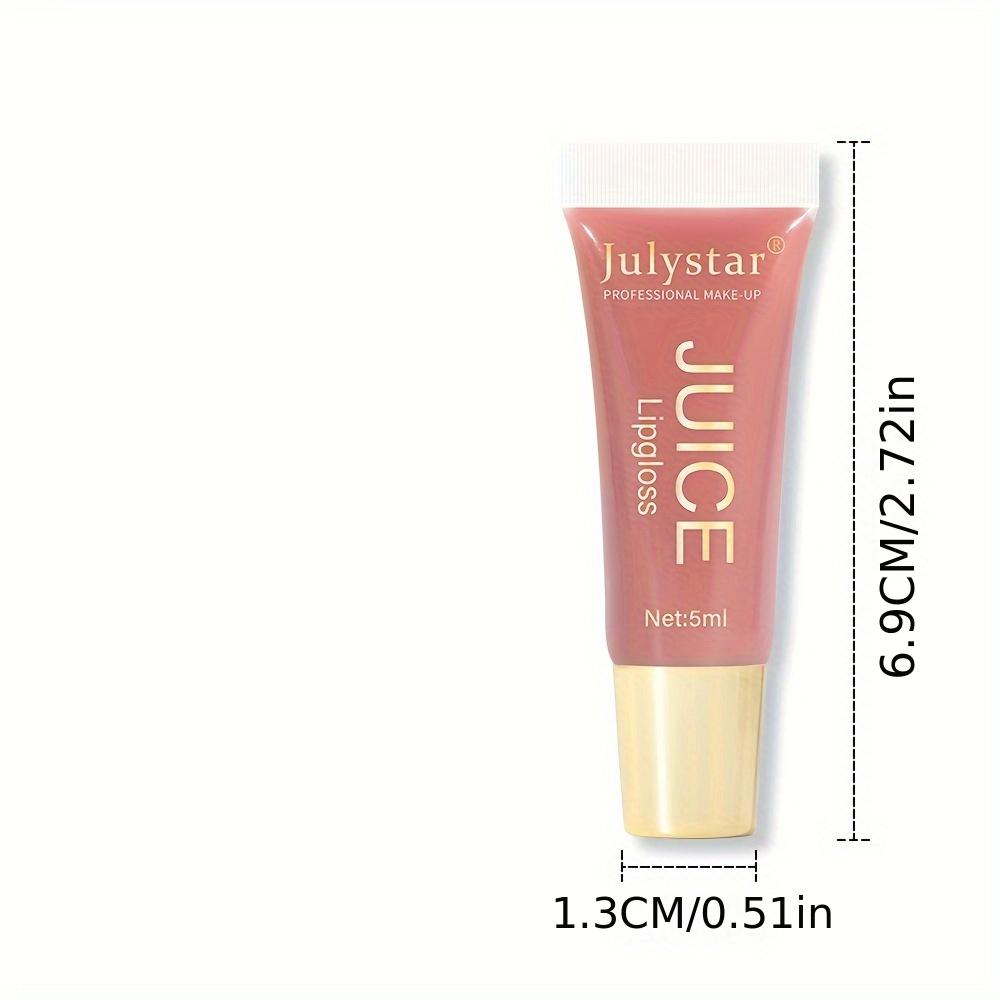 Nude Braun Aufpolsternder Lipgloss Feuchtigkeitsspendendes Frucht-Lippenöl Transparenter Fülle-Lippen-Tönstift Weiche Tube Make-up-Applikator Schönheits Pflege