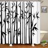 3D Shower Curtain Tropical Plants Palm Tree Birch Printed  Waterproof Polyester Fabric Bath Curtains for Bathroom with Hooks