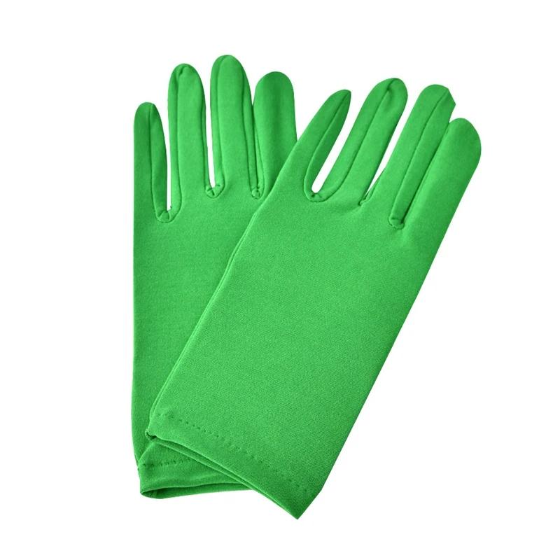 Woman Gloves for Summer Satin Sunscreen  Female Thin Solid Color Ceremonial Performance Dance Breathable Driving Gloves
