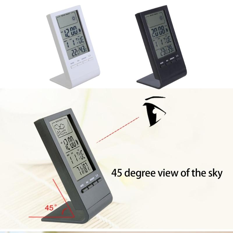 Digital Temperature Humidity Measurement Meter Gauge for Home Baby Room Thermometers Hygrometer with Time Alarm Clock