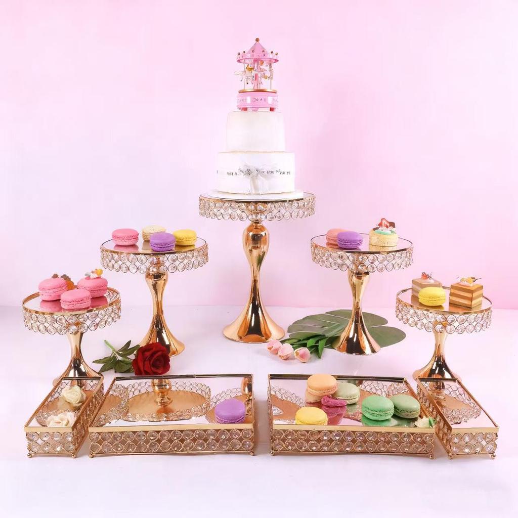 European Crystal Cake Stand: Wedding Decoration & Dessert Tray Ornament