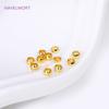 Brass 18K Gold Plated Lobster Clasp Split Rings Calotte Crimp Bead Tip Knot Cover DIY Jewelry Making Supplies Wholesale