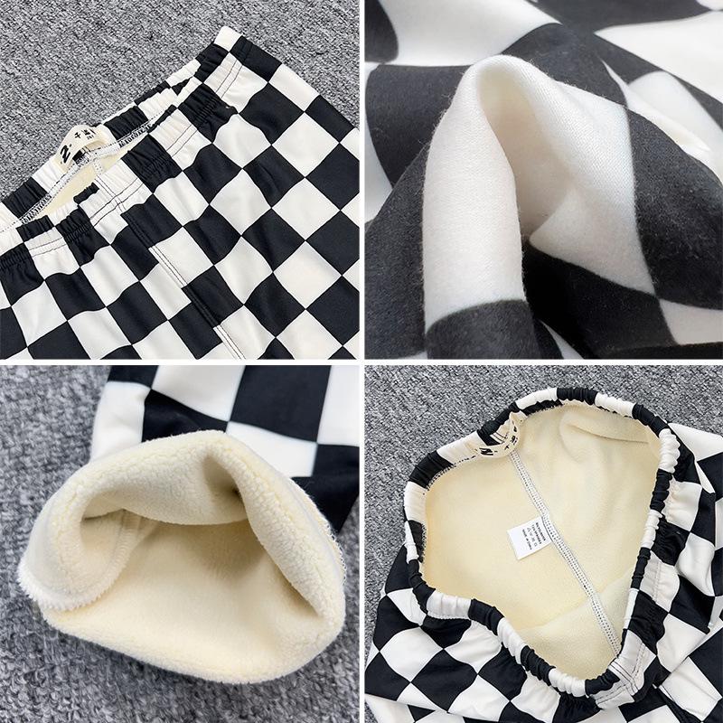 2025 Plaid High-Waist Stretchy Skinny Leggings for Women - Trendy Outerwear