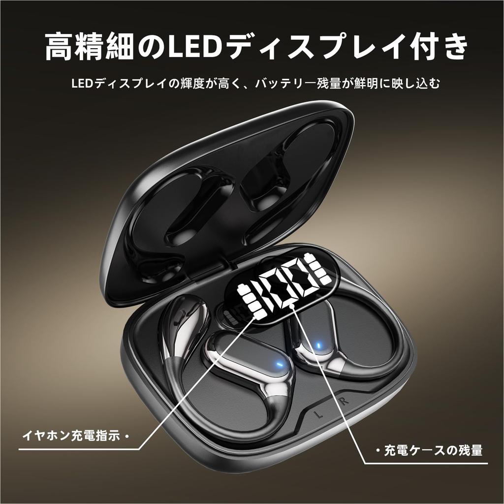 Aetyt Bluetooth Wireless Air Bluetooth Instant Single or Fast Compact and Automatic with ENC Compatible with Earbuds, Ear-Hook Earphones, Open-Ear,