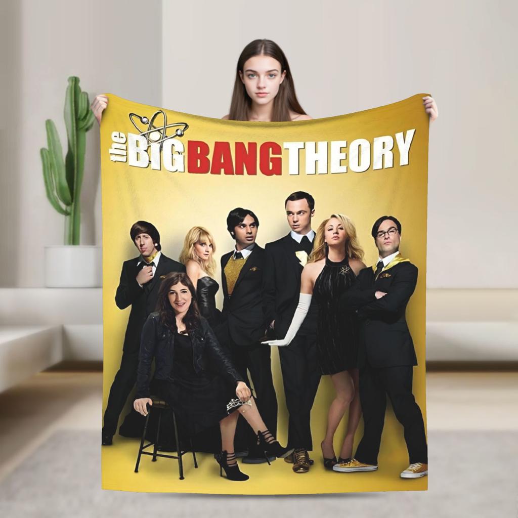 American The Big Bangs Theory Soft Warm Blanket Picnic Plush Throw Blanket Funny Couch Bed Flannel Bedspread Sofa Bed Cover