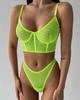 Seductive Polka Dot Half Cup Thong with Sheer Design 