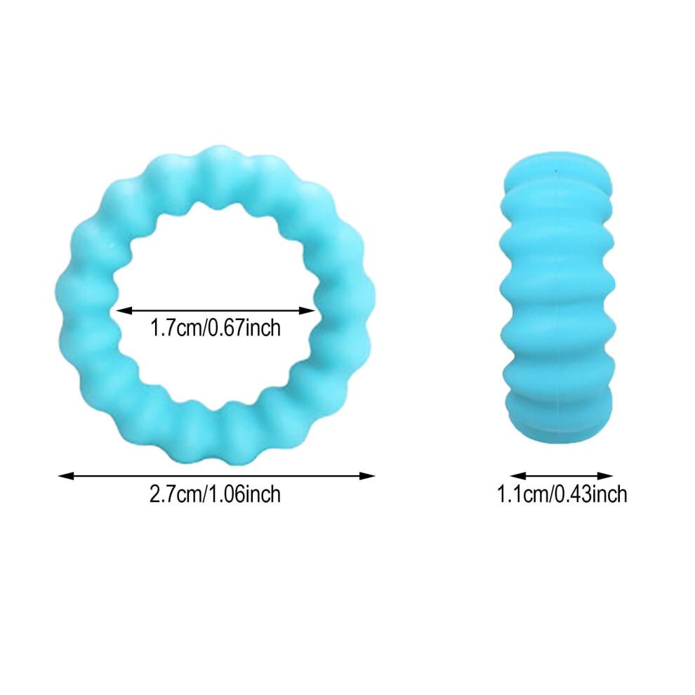 6/12/24/36pcs Sensory Toys Fidget Rings, Finger Anxiety Rings, Textured Sensory Rings Stress Toys, Fun Fidgets for Classroom Prize