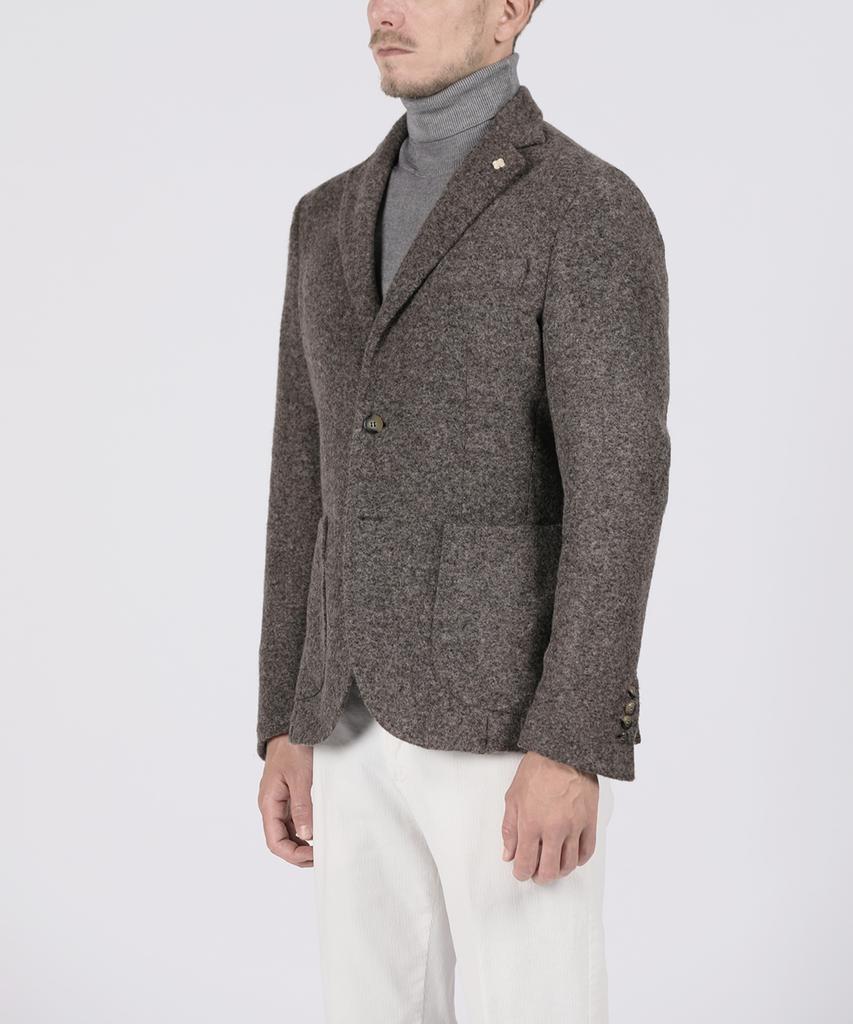 Panicale Brown Boucle Wool Blend Jacket