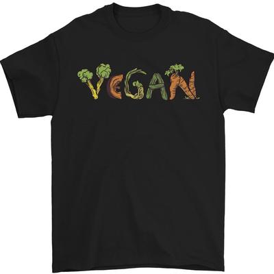 Vegan Vegetables Mens T-Shirt Cotton Unisex T-Shirt