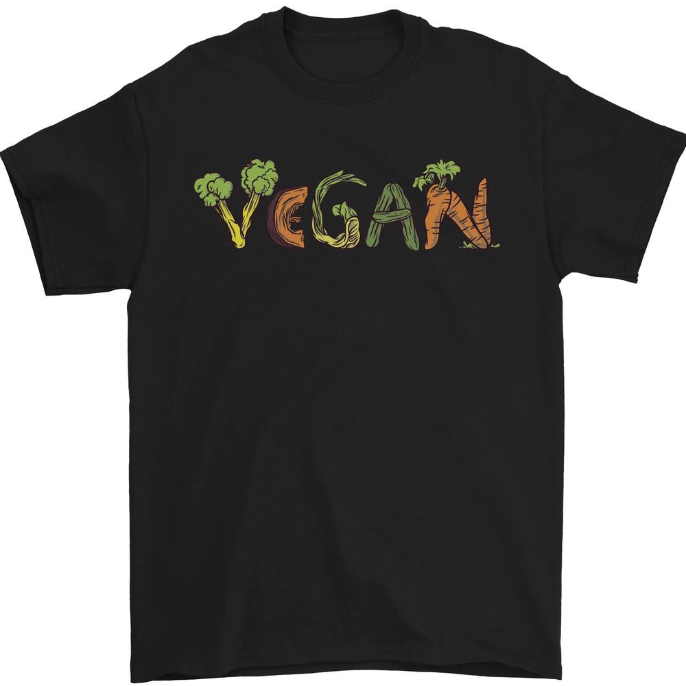 Vegan Vegetables Mens T-Shirt Cotton Unisex T-Shirt S