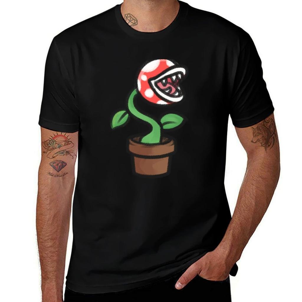 Sketchy Piranha Plant Tshirt Festival Party Tee Top
