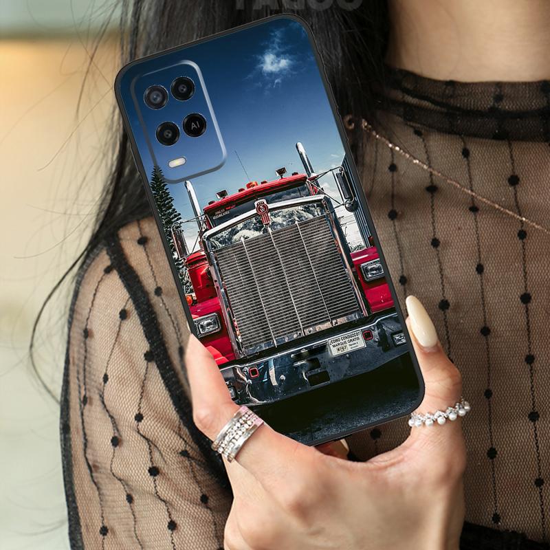 Cool Heavy Truck Car Case For Oppo A78 A98 A18 A38 A58 A60 A80 A40 A96 A76 A16 A94 A74 A54 A15 A17 A57 A77 A5 Pro
