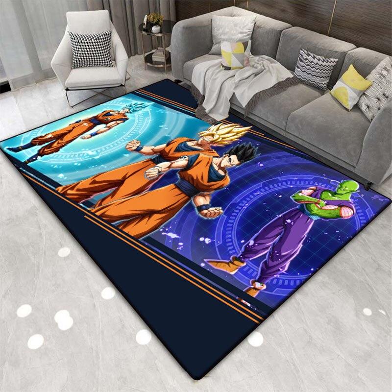 Imprimare 3D sufragerie pătrat desen animat japonez DragonBall covor joc baie bucătărie preș covor multifuncțional antiderapant.