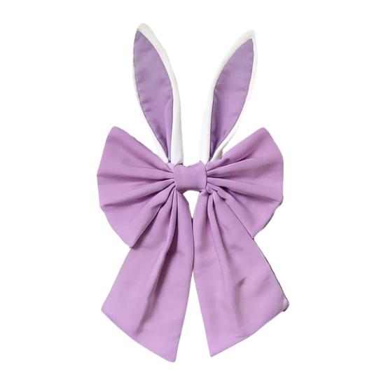 16-tums påskkransrosetter Glad påskkaninöronrosett för trädtopp Dekorativ tygrosett för vårhelg Ytterdörr Vägg Fönster Inomhus Utomhus