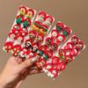 10Pcs/Pack Girls Hair Ties Cute Christmas Design With Santa Reindeer Snowman Decor New Year Girls Hair Accessories Gift Set