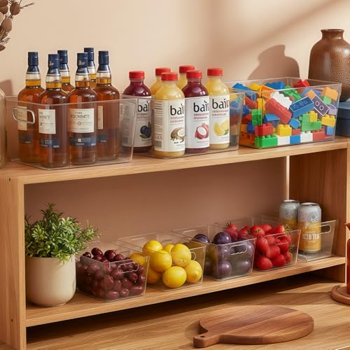 Transparent Storage Box with Drawer and Handles, Perfect for Kitchen Storage, Small Organizers, and Refrigerator Storage, Perfect for Storing Snacks,