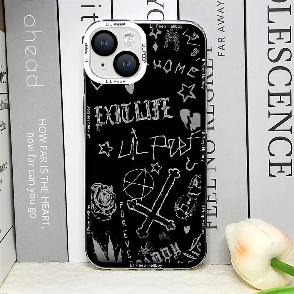 כיסוי טלפון Lil Peep Hellboy Love לאייפון 16 15 14 13 12 11 Pro Max Mini 7 8 15Plus SE2 X XS MAX כיסוי רך שקוף Fundas