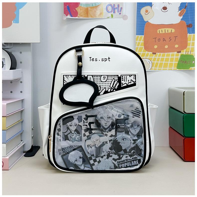 Japanese manga pain bag girl student versatile shoulder portable messenger bag millet display bag JK transparent schoolbag