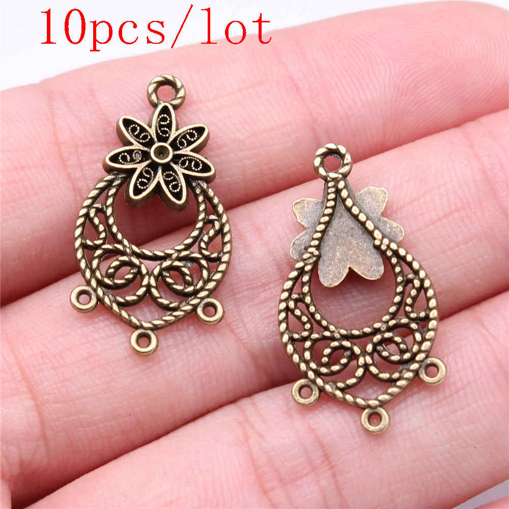 Round Perforated Earring Connectors Components Jewellery Making Supplies Art Crafts Diy Make Accessories