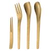 304 Hammer Stainless Steel Coffee Dessert Spoon and Fork Japanese Small Fresh Ice Cream Spoon Cake Mooncake Fruit Fork