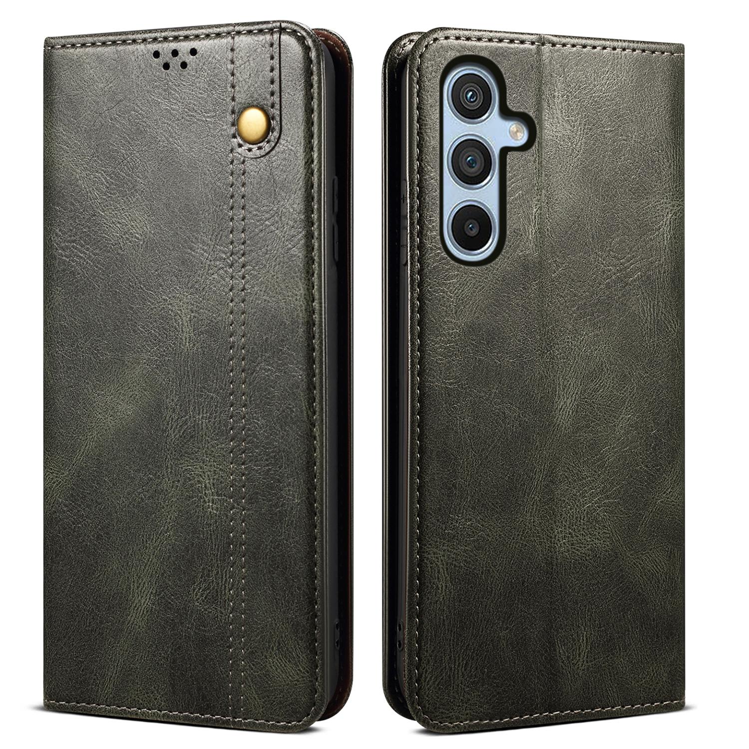 

Чехол для Samsung Galaxy A26 5G Текстура Crazy Horse Вощеная кожа Кошелек Подставка Чехол для телефона A