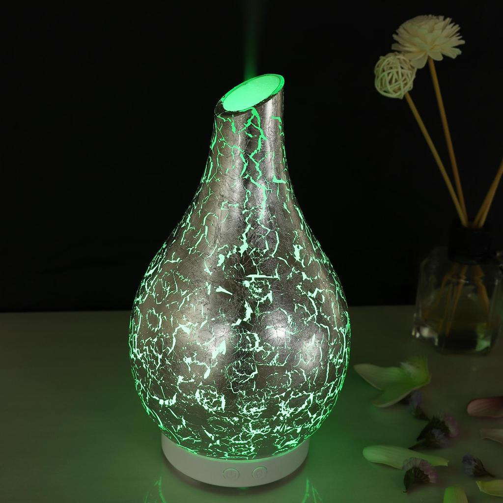 Creative Seven-Color Glass Aroma Lamp for Home and Office