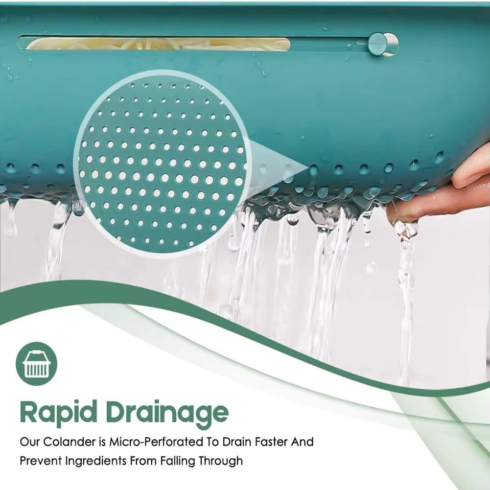 Expandable Kitchen Sink Organizer Durable Polypropylene Fruits Vegetables Washer Draining Rack Space Saving Storage