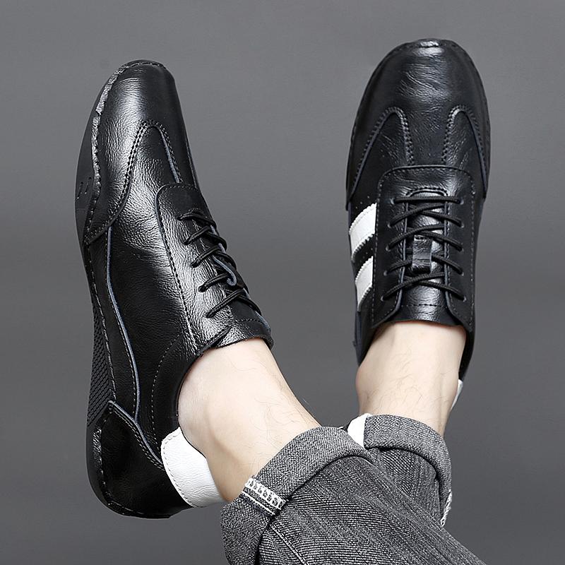 Echtes Leder Octopus Bean Schuhe für Herren Mode Flats Schuhe Walking Sport Loafer Atmungsaktiv Outdoor Herren Fahrschuhe