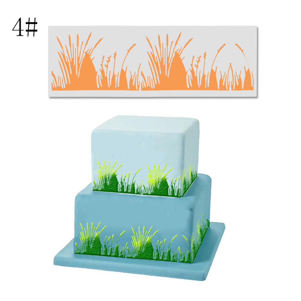 Cake Decorating Tool Damask Lace Border Cake Side Cupcake Stencil Sugarcraft Decoration Mould Baking Tool Kitchen Accessories