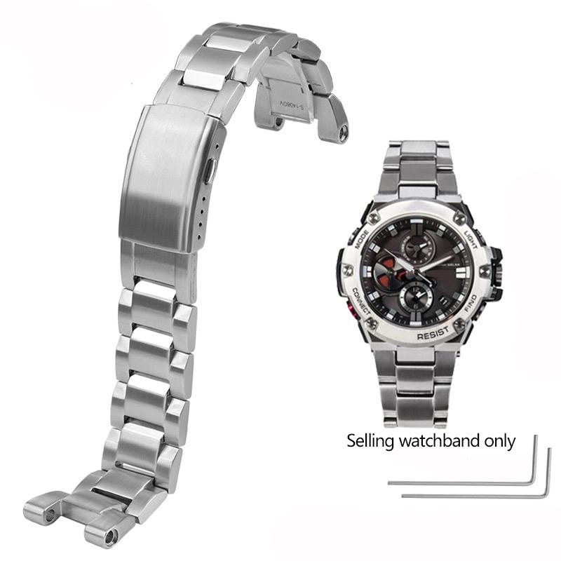 Nerezový řemínek k hodinkám pro Casio Steel Heart série GST GST-B100/410/W100/S110 GST-210 GST-W300 Řetízek k hodinkám Řemínek Náramek