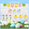 Delightful Felt Easter Party Banner Featuring Colorful Rabbits And Adorable Chick Designs