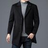 High-end Woolen Coat Men's Autumn and Winter Medium and Long Loose Middle-aged Men's Coat