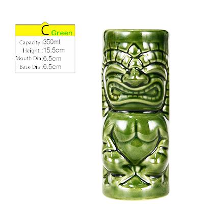 Tiki Kupaları Seramik Hawaii Luau Parti Kupaları İçecek Kapları, Şirin Egzotik Kokteyl Bardakları, Tiki Bar