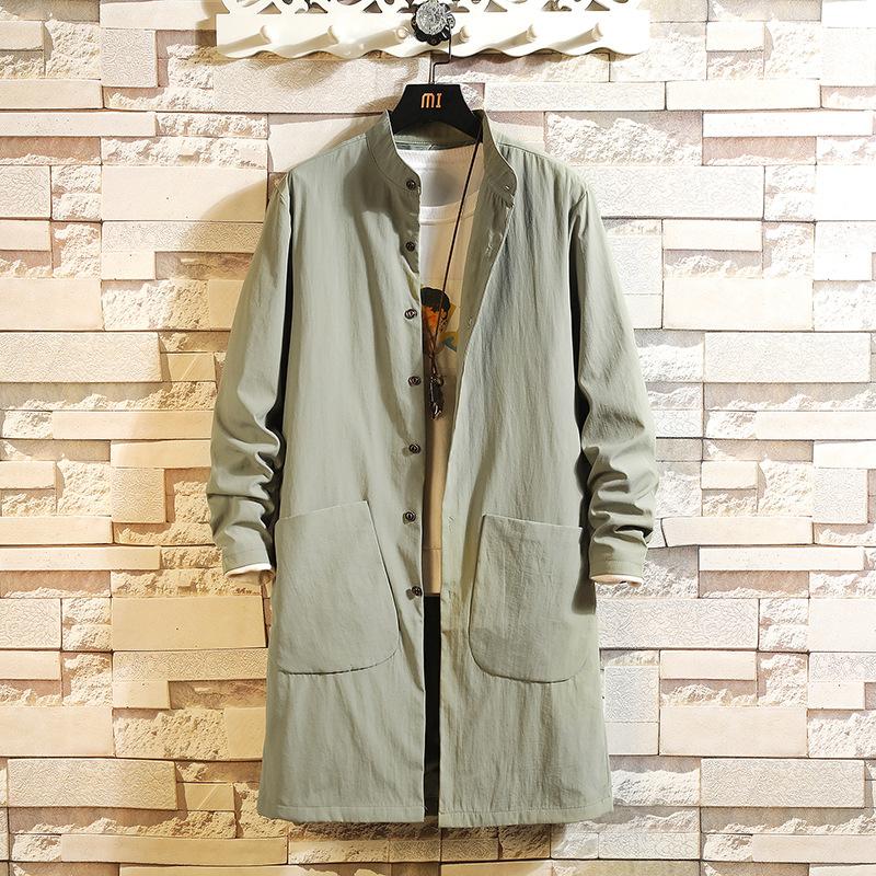 Korean Version of Men's Windbreaker Jacket for Daily Versatile Handsome Thin Young Mid-length Slim Jacket for Men