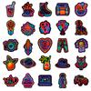 50 Neon Stickers Creative Diy Notebook Luggage Skateboard Water Cup Waterproof Decoration Graffiti Sticker